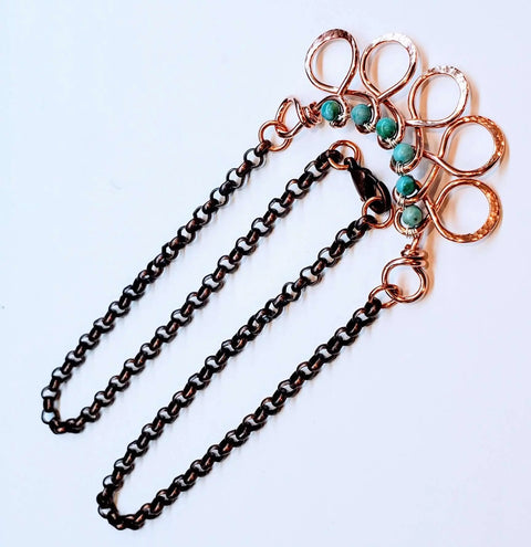 Copper Turquoise Wire Wrapped Necklace – Handmade Artisan Jewelry | Made in Montana Alexa Martha Designs  Necklace