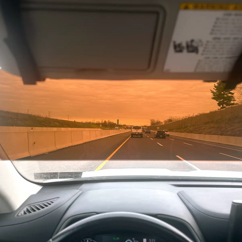 Copper XL MaxView Polarized Car Visor Extender 15 Inch – Glare Guard | Made in USA Glare Guard