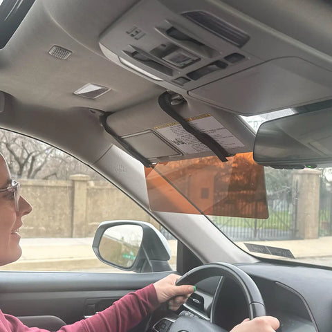 Copper XL MaxView Polarized Car Visor Extender 15 Inch – Glare Guard | Made in USA Glare Guard