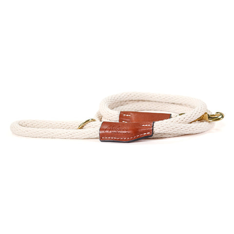 Braided Cotton Rope Dog Leash – Soft Durable Pet Leash with Leather Accents | Made in USA Auburn Leathercrafters  item