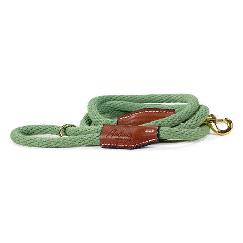 Braided Cotton Rope Dog Leash – Soft Durable Pet Leash with Leather Accents | Made in USA Auburn Leathercrafters  item