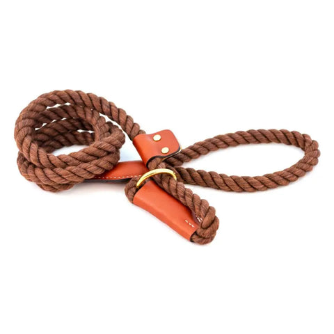Cotton Rope Slip Leash Auburn Leathercrafters  item