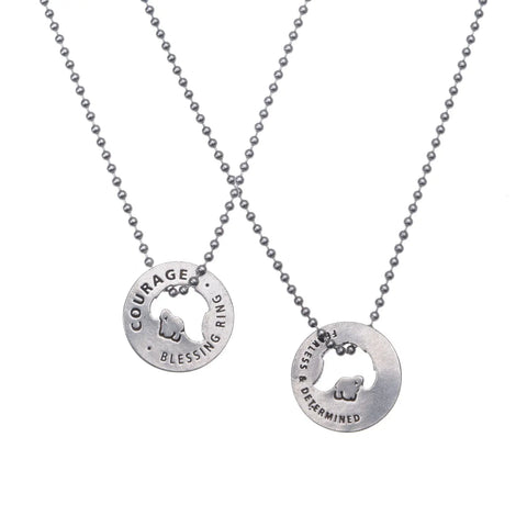 Courage Blessing Ring Charm – Handcrafted Pewter Lion Token | Inspirational Pocket or Necklace Gift | Made in USA Whitney Howard Designs  Blessing Ring