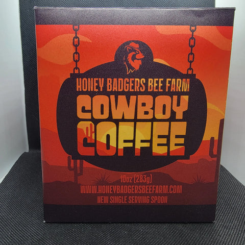 Cowboy Honey Coffee Spoon – All-in-One Instant Coffee Blend 12 Ct | Honey Badgers Bee Farm – Made in USA Honey Badgers Bee Farm  Instant Coffee