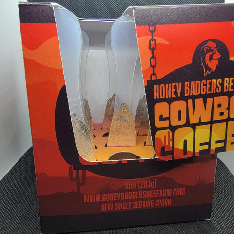 Cowboy Honey Coffee Spoon – All-in-One Instant Coffee Blend 12 Ct | Honey Badgers Bee Farm – Made in USA Honey Badgers Bee Farm  Instant Coffee