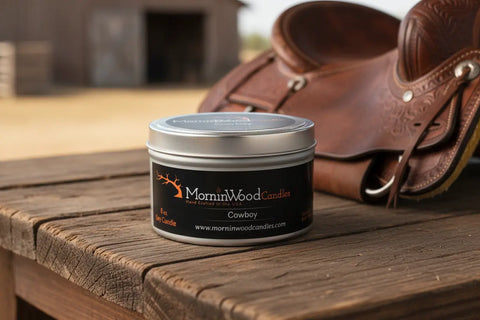 Cowboy - Soy Tin Collection MorninWood Candles  Candles