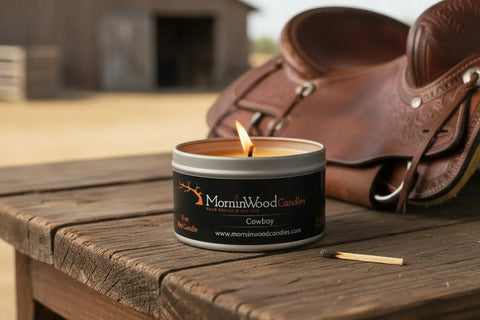 Cowboy - Soy Tin Collection MorninWood Candles  Candles