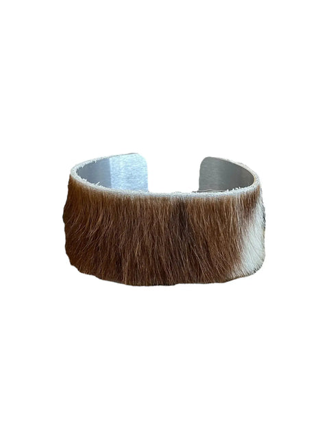Cowhide Silver Cuff Bracelet Michelle Marie Boutique  Bracelet