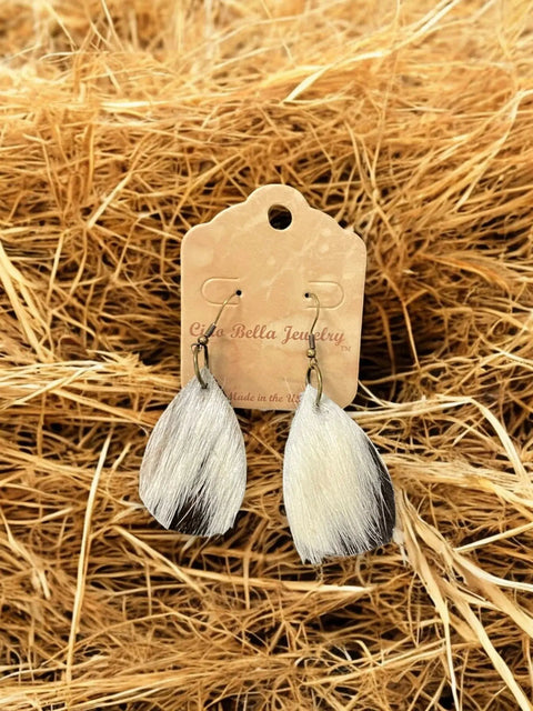 Cowhide Teardrop Earrings – Lightweight Hypoallergenic Boho Jewelry for Women | Made in USA Jewelry Michelle Marie Boutique  Earrings