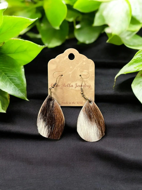 Cowhide Teardrop Earrings – Lightweight Hypoallergenic Boho Jewelry for Women | Made in USA Jewelry Michelle Marie Boutique  Earrings