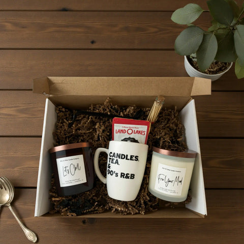 Cozy Soy Wax Candle Gift Box Set – Hand-Poured 90s R&B Inspired | Made in USA Wick and Glow Candle Company™  Candles