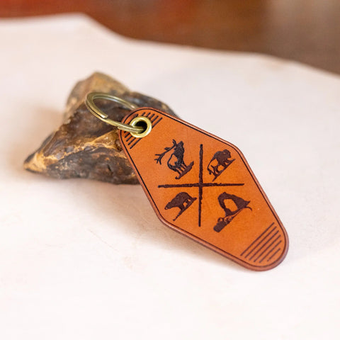Crafted Leather Hotel Keychain - Adventure More KC Laser Co 