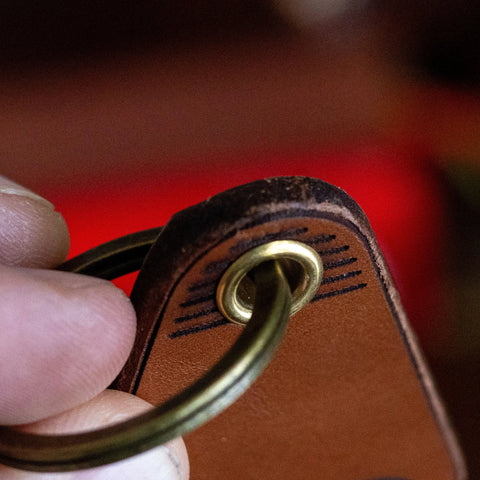 Crafted Leather Hotel Keychain - Adventure More KC Laser Co 