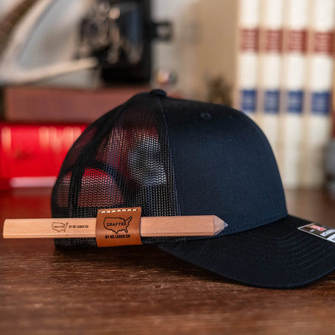 Crafted Leather Pencil Loop 112 Hat KC Laser Co 
