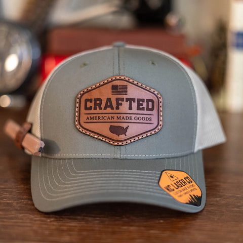Crafted Leather Pencil Loop 112 Hat With Logo KC Laser Co 