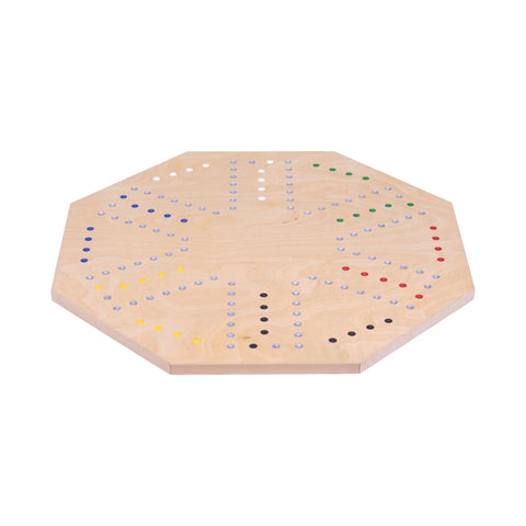 Crafted Wooden Marble Chase Game Set – Double-Sided 23 Inch Board with Cards and Marbles | Made in USA Amish Toy Box 