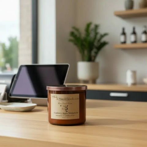 Cranberry Apple Marmalade 3-Wick Soy Candle 17 Oz – Handcrafted Home Fragrance | Made in USA MorninWood Candles  3 Wick Candle