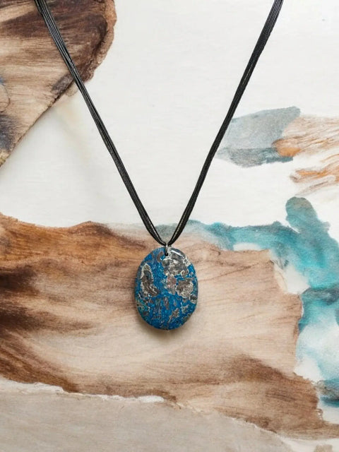 Crazy Lace Agate Cord Pendant Necklace - Balancing & Grounding | Unique Gemstone Jewelry Michelle Marie Boutique  NeckLace
