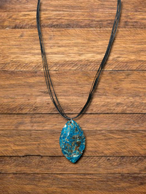 Crazy Lace Agate Cord Pendant Necklace - Balancing & Grounding | Unique Gemstone Jewelry Michelle Marie Boutique  NeckLace