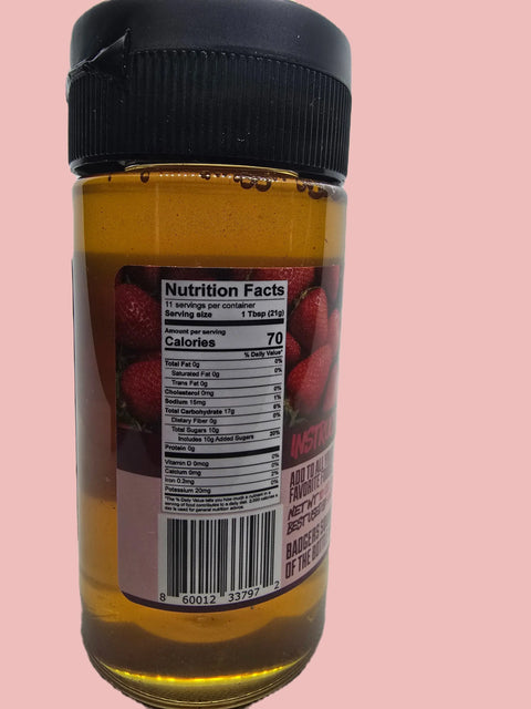 Creamed Strawberry Honey Spread 12 oz – Raw Florida Honey Blend | Made in USA by Honey Badgers Bee Farm Honey Badgers Bee Farm  Raw Honey
