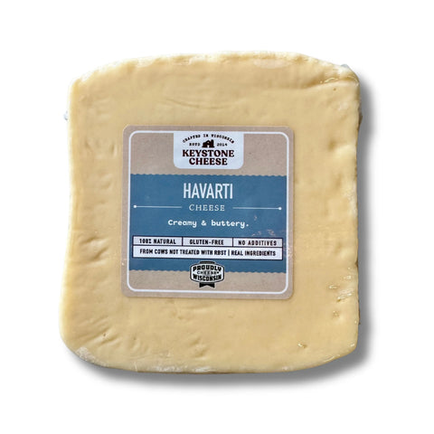 Creamy Havarti Cheese 6oz to 12oz Blocks – Smooth Semi-Soft Dairy | Handcrafted Made in USA Keystone Cheese  Cheese