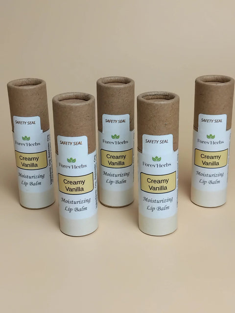 Creamy Vanilla Lip Balm 0.3 Oz – Moisturizing Care | Handcrafted in USA Forev'Herbs  Lip Balm