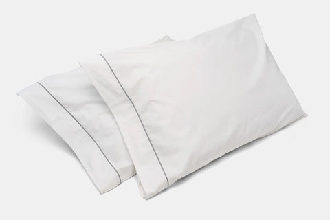 Crisp Cotton Pillowcases – Classic Piping Detail | Made in USA from 100% Cotton American Blossom Linens  Pillows & Pillowcases