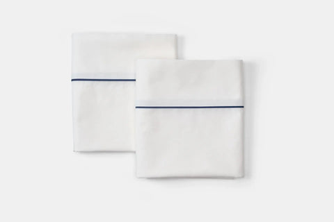 Crisp Cotton Pillowcases – Classic Piping Detail | Made in USA from 100% Cotton American Blossom Linens  Pillows & Pillowcases