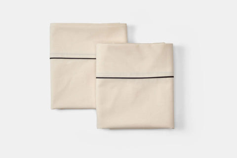 Crisp Cotton Pillowcases – Classic Piping Detail | Made in USA from 100% Cotton American Blossom Linens  Pillows & Pillowcases