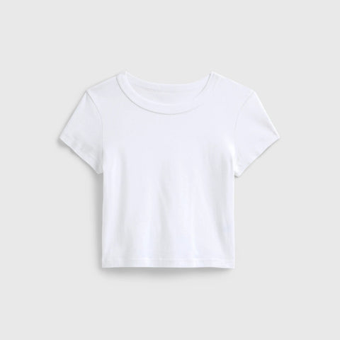 Cropped Baby Rib Tee – Premium Ringspun Cotton Short Sleeve Top | Made in USA Women's Apparel US Standard Apparel  product