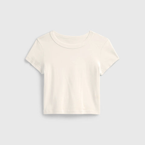 Cropped Baby Rib Tee – Premium Ringspun Cotton Short Sleeve Top | Made in USA Women's Apparel US Standard Apparel  product