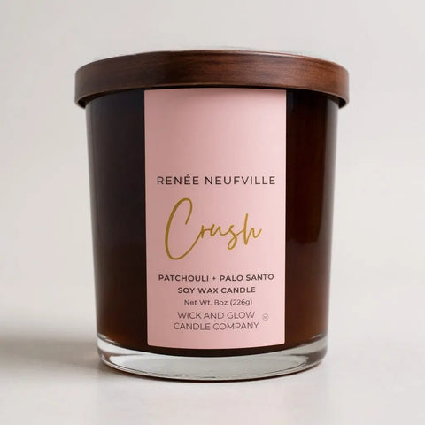 Crush — Patchouli & Palo Santo Candle (8.5 Oz) Wick and Glow Candle Company™  Candles