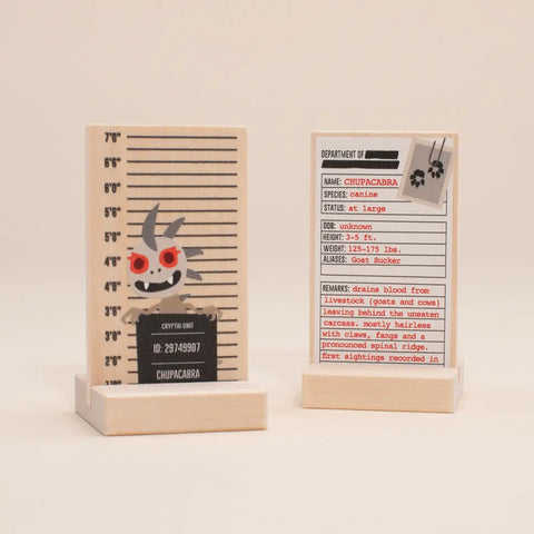 Cryptid Case Files Wooden Toy Chips 24-Pack – Handcrafted Mythical Creature Cards | Uncle Goose Made in USA Uncle Goose  Educational Chips