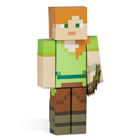 Cubles Minecraft Alex Paperboard Craft Kit 4 Inch Buildable Figure – Beginner Friendly | Made in USA Cubles  Cubles