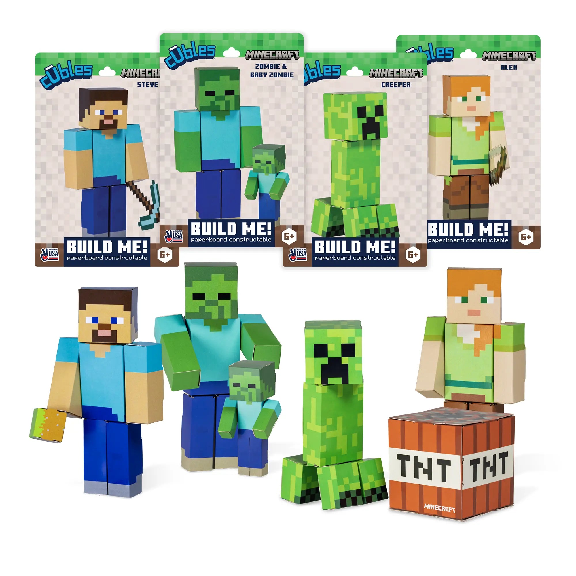Minecraft Cubles 4 Inch Paperboard Figures Made in USA | Cubles– Apollo