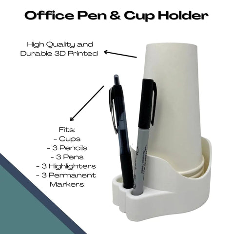 Cup And Pen Organizer Holder – Fits Disposable Cups | Made In USA Chatelet Manufacturing 