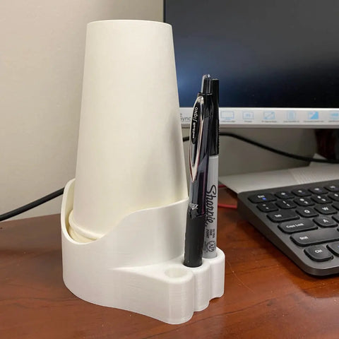 Cup And Pen Organizer Holder – Fits Disposable Cups | Made In USA Chatelet Manufacturing 