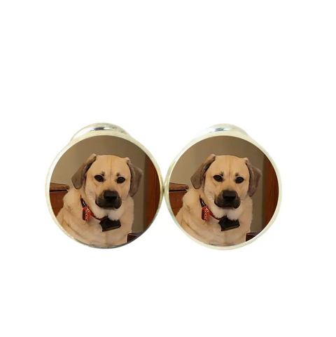 Custom 20mm Round Dog Photo Cufflinks – Personalized Stainless Steel Pet Keepsake | Made in USA Michelle Marie Boutique  Cufflinks