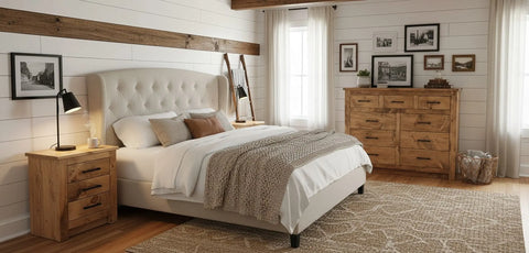 Custom Bedroom Dresser With Two Matching Nightstands | Handcrafted White Pine Furniture Made in USA Limitless Woodworking  item