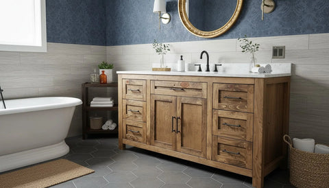 Custom Crafted Single Sink Bathroom Vanity – Shaker Style Storage Cabinet | Made in USA | Model #1133 Limitless Woodworking  item