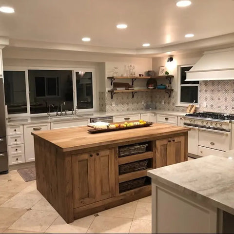 Custom Double Sided Kitchen Island – Handmade Furniture Grade Wood | Made in USA | Model #1030 Limitless Woodworking  item