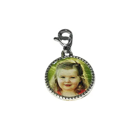 Custom Double-Sided Photo Jewelry Charm 18mm – Personalized Keepsake Pendant | Handmade in USA by Women-Owned Boutique Michelle Marie Boutique  Charms & Pendants