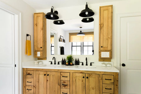 Custom Double Sink Bathroom Vanity – Handcrafted White Pine Cabinetry | Made in USA | Model #1073 Limitless Woodworking  item