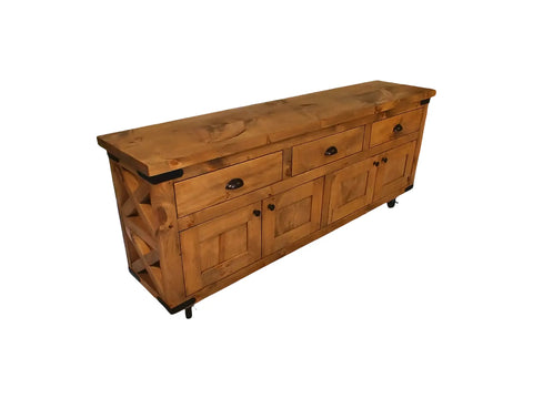 Custom Double Sink Bathroom Vanity – Handcrafted Wood Storage Cabinet with Casters | Made in USA | Model #1118 Limitless Woodworking  item