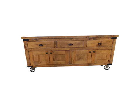 Custom Double Sink Bathroom Vanity – Handcrafted Wood Storage Cabinet with Casters | Made in USA | Model #1118 Limitless Woodworking  item