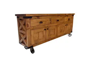 Custom Double Sink Bathroom Vanity – Handcrafted Wood Storage Cabinet with Casters | Made in USA | Model #1118 Limitless Woodworking  item