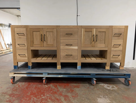Custom Double Sink Bathroom Vanity – Handmade Solid Wood Cabinet With Storage | Made in USA | Model #1112 Limitless Woodworking  item