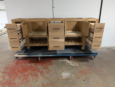 Custom Double Sink Bathroom Vanity – Handmade Solid Wood Cabinet With Storage | Made in USA | Model #1112 Limitless Woodworking  item