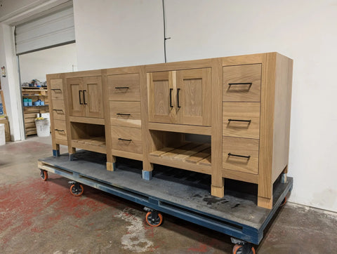 Custom Double Sink Bathroom Vanity – Handmade Solid Wood Cabinet With Storage | Made in USA | Model #1112 Limitless Woodworking  item