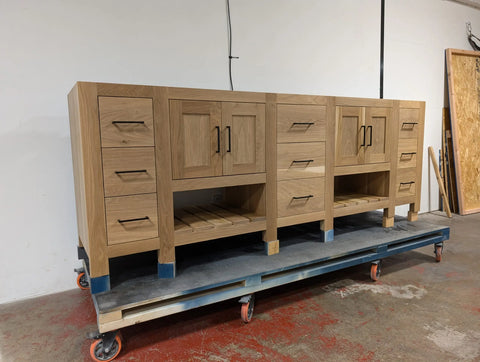 Custom Double Sink Bathroom Vanity – Handmade Solid Wood Cabinet With Storage | Made in USA | Model #1112 Limitless Woodworking  item